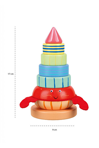 Orange Tree Toys Wooden Stacking Toy With Crab,