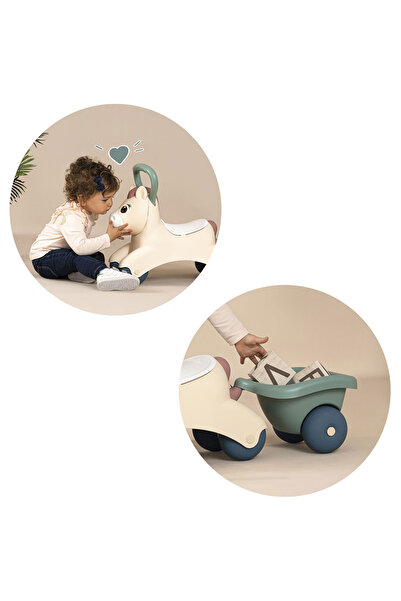 Smoby Pony Push Car With Trailer