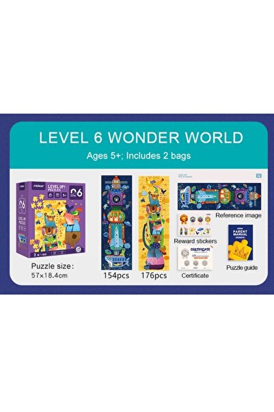 Mideer Puzzle Level 6, Imagination of the World, 2 Boxes Included
