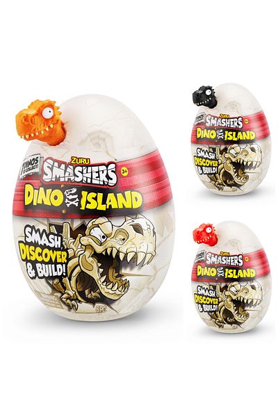 Smashers - Mini Surprise Egg With 6 Accessories, Dino Island
