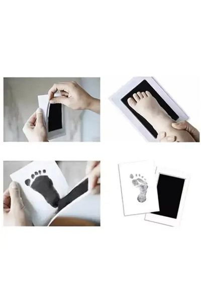 Micostore Kit Amprenta cu Tus, Non-Toxic, pentru bebelusi cerneala, dimensiuni amprenta 5.7 x 9.9 cm, negru