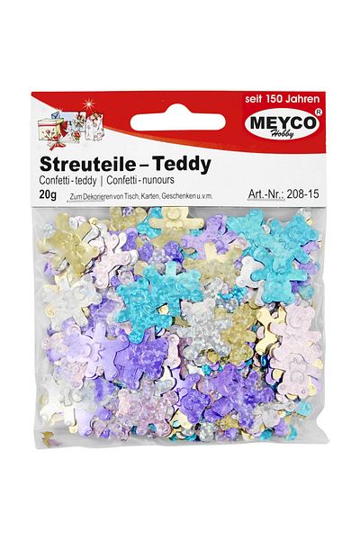 Meyco Teddy bear set, pastel colors, for craft activities, 20 gr, art & craft accessories for children