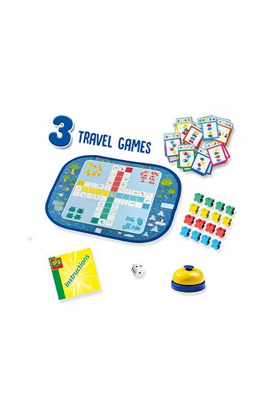 SES Creative Set Of 3 Children's Games - Ludo, Quartet And Speed Blocks