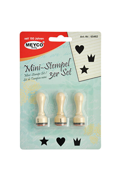 Meyco Wooden Stamp Set, 3 Pieces, 11 Mm, Art & Craft Accessories For Children