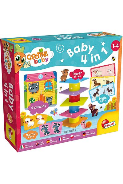Lisciani 4 In 1 Logic Game - Playful Animals