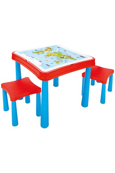 PİLSAN Pilsan Master Study Table with 121 pieces table and chairs and cubes