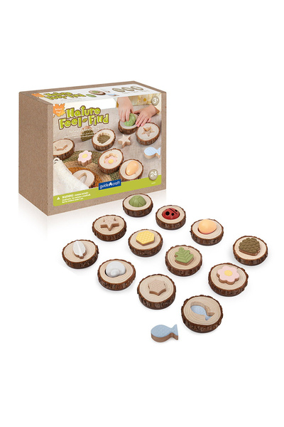 Guidecraft Nature Feel And Find, Set Tactil De Potrivire Din Lemn,