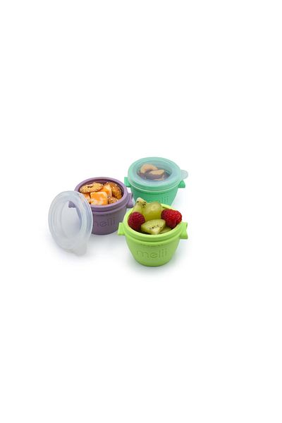 Melii Set 4 Recipiente Silicon Snap & Go, , 118 ml