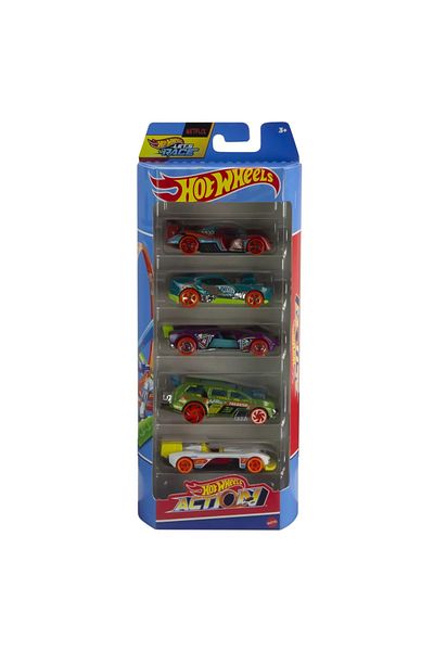 mattel Set 5 Masini Hot Wheels Action