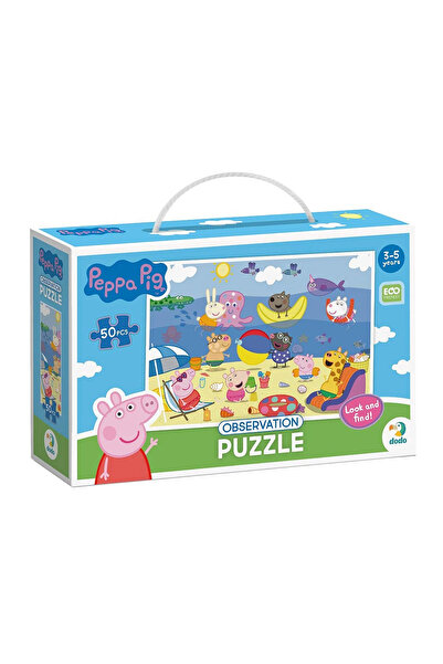 dodotoys Puzzle de observare Peppa Pig, Vacanta de vara, 50 piese