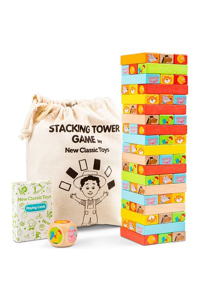 New Classic Toys The Unstable Tower - Wooden Piece Game