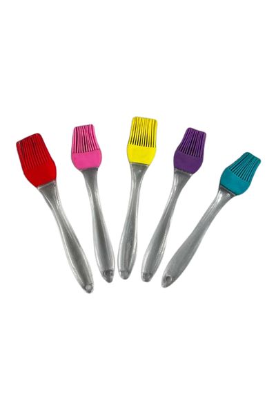 mys silicone Pensula pentru uns cu ou sau unt, din silicon, maner ergonomic transparent si agatatoare