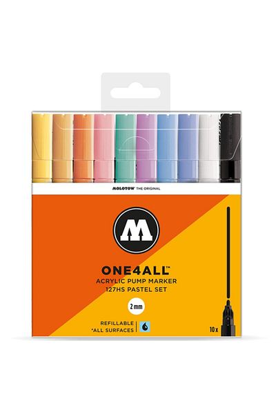 Molotow Acrylic Marker One4all 127hs 2mm Wallet Pastel-set 10 pcs