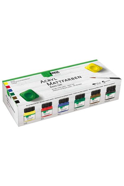 Kreul Vopsea Acrilica Mata Basic , Set 6 Buc X 20 ml