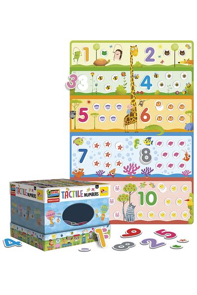 Lisciani Montessori Tactile Game - Let's Count and Have Fun