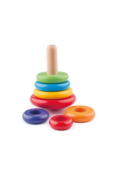 Woody Wooden Stacking Toy - Pyramid With Rings