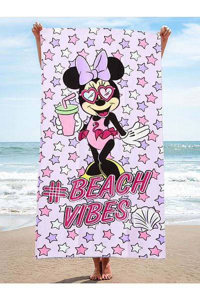 Minnie Mouse Girl's Beach Towel + Life Buoy + Swimming Arm Sleeve 3-Piece Beach Set