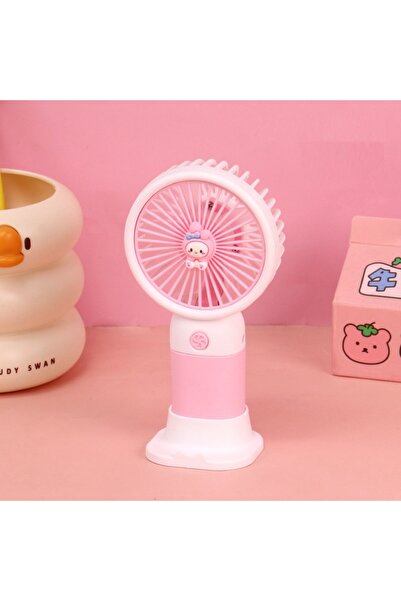 Livava Melody Mini Fan, Usb Li Ve Şarj Edilebilir, Telefon Tutucu, Pembe, 15x...