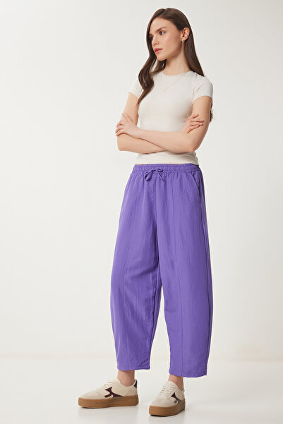 Lovelyİstanbul ΜΩΒ LCI0029 Καλοκαιρινό λεπτό παντελόνι Ayrobin Shalwar