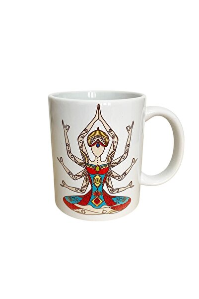 Meditasyon Yoga Temalı,dijital Baskılı.hediyelik Porselen Kupa Bardak.