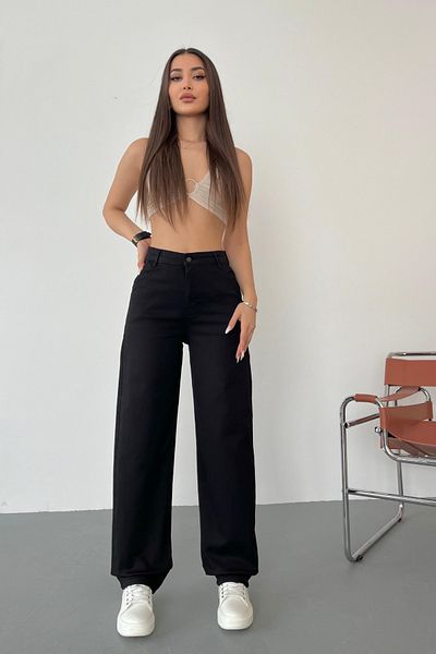 BİKELİFE Women's High Waist Stretchy/Lycra Loose Cut Baggy Pants
