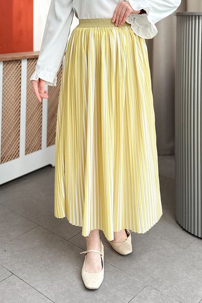 Gizce Loyd Striped Yellow Skirt