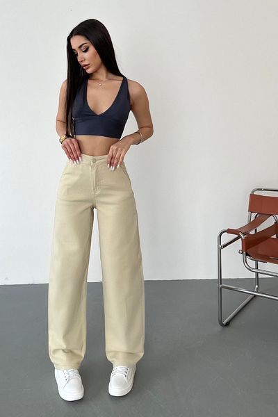 BİKELİFE Women's High Waist Stretchy/Lycra Loose Cut Baggy Pants