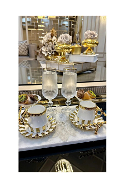 Kosova Yaldızlı Kahve Fincanı 6 Lı