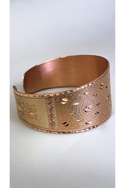PrestigeSO Copper Bracelet Special Engraved Elegant Design Unisex Bracelet