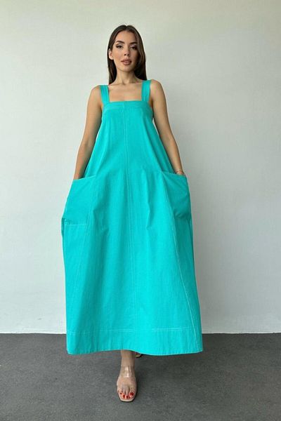 modaserdem Mint Strap Pocket Dress