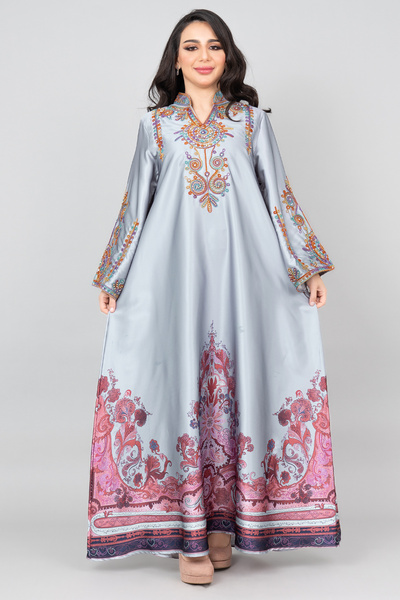 IKKXA جلابية مطرزة بشكل عصري