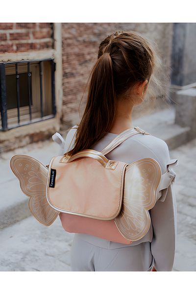 caramel cie Geantă fluture cu paiete coral