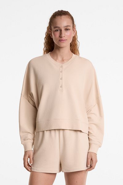 Oysho Buttoned sweatshirt with cotton and modal