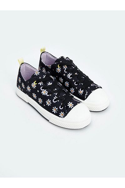 LC Waikiki Pantofi sport pentru fete LCW STEPS negri cu șireturi