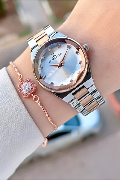 Daniel Klein Rose Gümüş Renk Kadın Kol Saati ve Bielklik