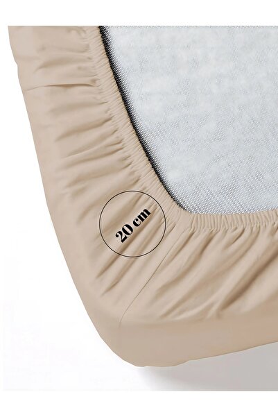 Shopyteks Light Beige Cotton Fitted Sheet Set – 100X200 | Antibacterial & Comfortable