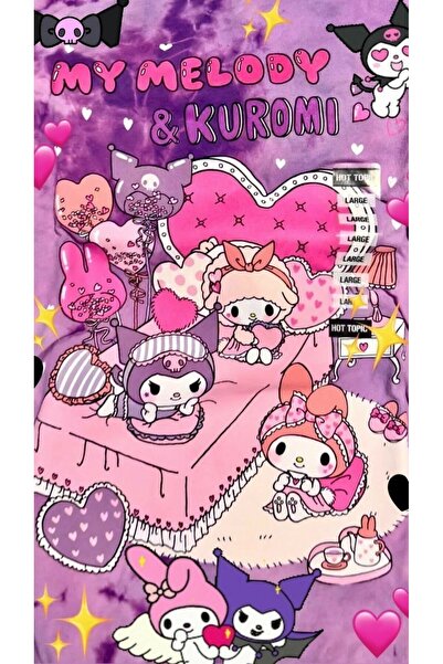 Sticksy My Melody Sanrio Kuromi Duvar Posteri - Çerçevesiz Poster Kağıt Afiş HD Baskı