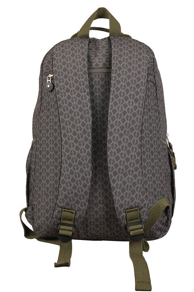 DUOMİNO Σακίδιο πλάτης Crinkle Fabric Αδιάβροχο μεγάλου μεγέθους με μοτίβο πράσινο κρίκλα/Σχολική τσάντα ταξιδιού για φορητό υπολογιστή