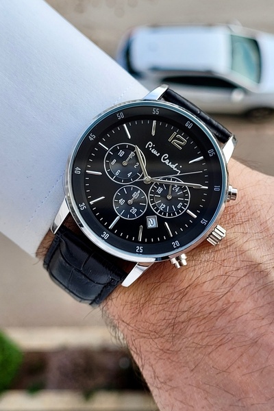 Pierre Cardin Kasası Metalik Kordonu Siyah Renk 2 Yıl Garantili 44 Mm Erkek Kol Saati