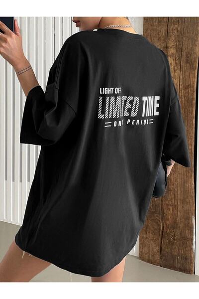 NoVibe Tricou oversize cu imprimeu Light Off Limited Time
