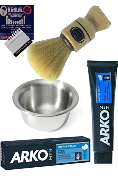 Genel Markalar Sakal Tıraş Seti Sakal Tıraş Fırçası Tası Sabunu Sakal Tıraş