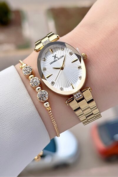 Daniel Klein Gold Renk Kadın Kol Saati Ve Bileklik