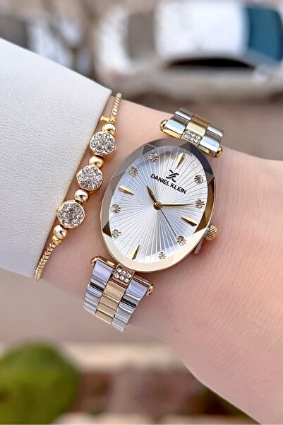 Daniel Klein Altın Metalik Renk 2 Yıl Garantili Kadın Kol Saati Ve Bileklik