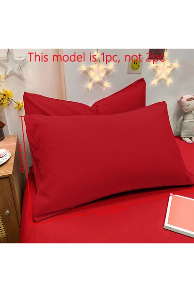 Choice 48x74cm Da Hong 1 Piece Of Matte Solid Color Pillowcase, Bedroom Pocket Sealed Soft Pillowcase, Bedd
