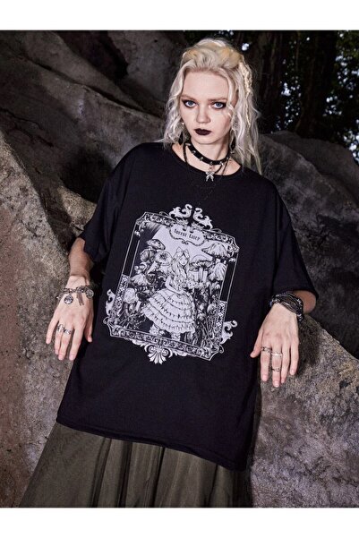 Tarzsokak Zână de pădure cu imprimeu gotic supradimensionat