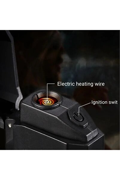 KANGOROO Nanopro Gazsız Rezistanslı Elektrikli Usb Şarjlı Çakmak Mini Cob El Fenerli 2 In 1 Mini Projektörlü