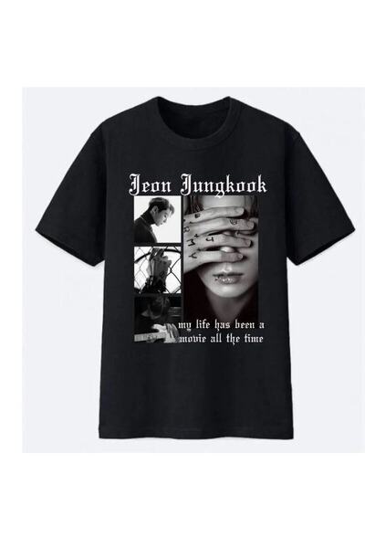 NoVibe Plus Size Jeon Jungkook Printed Oversize Cotton T-shirt