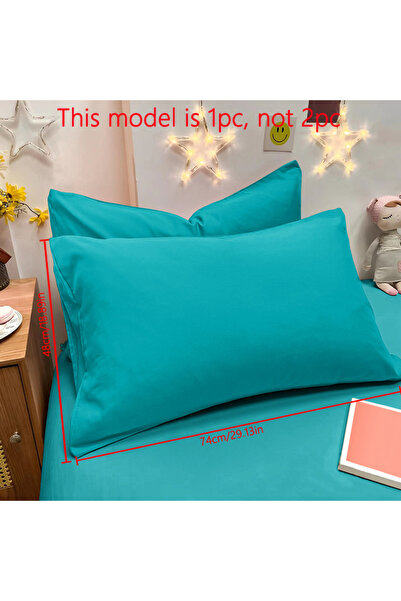 Choice 48 × 74 سم، قطعة واحدة من غطاء الوسادة بلون سادة غير لامع، غطاء وسادة ...