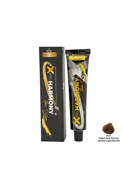 X Pro Harmony Tüp Boya 8.00 Intense Light Blonde Yoğun Açık Kumral Saç Boyası...