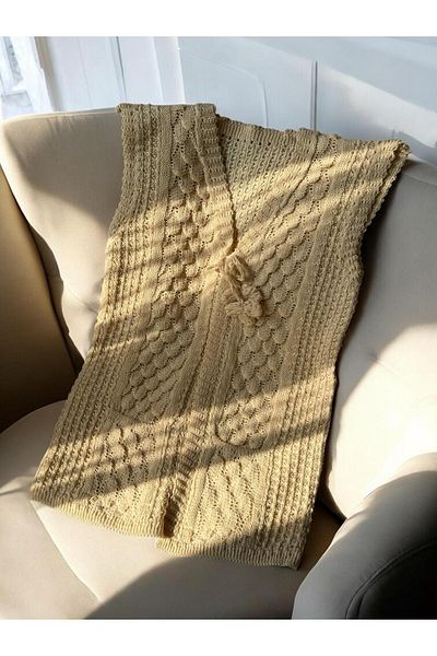 Çeyizcim Knitwear Wool Knitted Ballows Glitter Angora Women's Vest Dowry